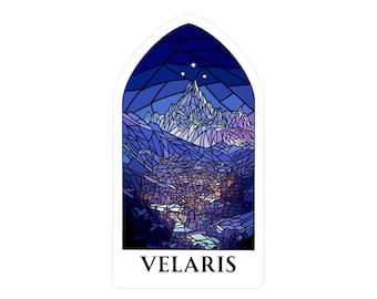 Adesivo ACOTAR Velaris in vinile fustellato, ispirato a Sarah J Mass, regalo per amanti dei libri, decalcomania per laptop, Rhysand, Feyre, decalcomania per bottiglia d'acqua