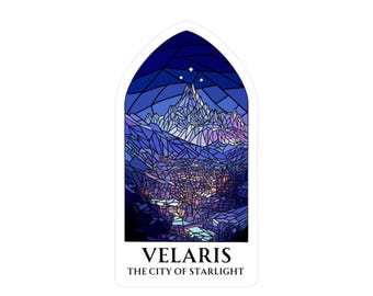 ACOTAR Velaris Sticker Kiss-Cut Vinyl Decal, Sarah J Mass Inspired, Book Lover Gift, Laptop Decal, Rhysand, Feyre, Water Bottle Decal