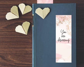 Printable Affirmation Bookmarks – Empowering Self-Care Gift (PDF)