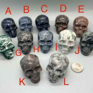 Crystal Skull | Altar Crystal | Mabon | Pagan | Altar Decor | Wheel of the Year | Jasper Skull | Sodalite Skull |