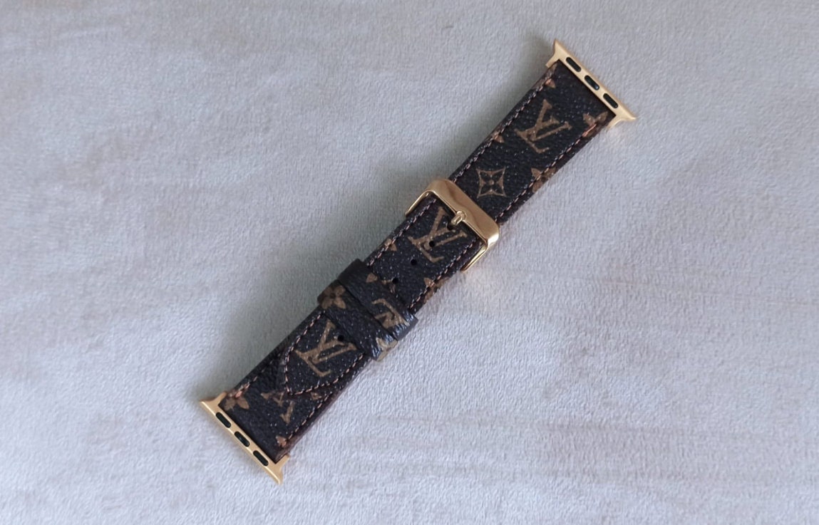 Handmade Authentic Louis Vuitton Apple Watch Band all series 8-7-6