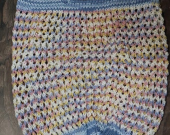 Beach/Blue Knit Market Bag