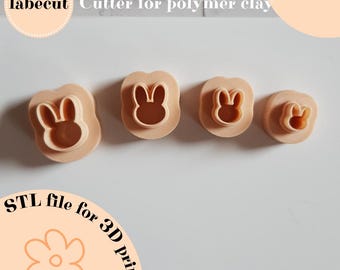 Mini Bunny Clay Cutter STL File | 3D Printer Digital File