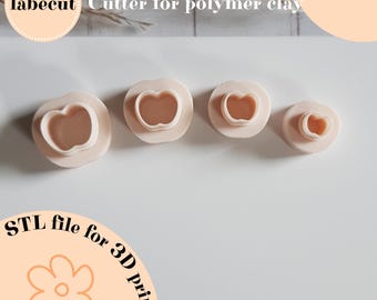 STL Mini Apple cutter | digital file for 3D printer | polymer clay cutter