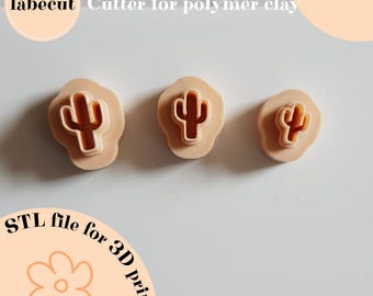 Mini Cactus Clay Cutter STL | 3D Printer File