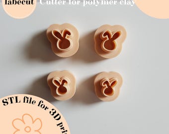Mini Bunny Clay Cutter STL | 3D Printer File