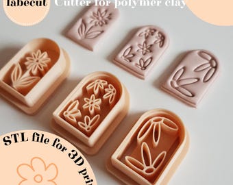 STL Arch Floral cutters | digital file for 3D printer | polymer clay cutter