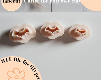 STL Mini Bat cutter | digital file for 3D printer | polymer clay cutter