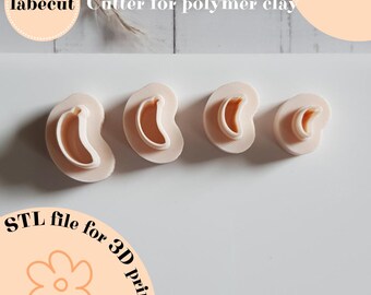 STL Mini Banana cutter | digital file for 3D printer | polymer clay cutter