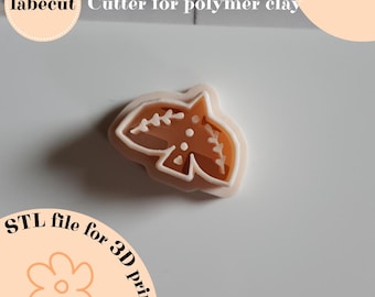 STL Floral flying bird cutter | digital file for 3D printer | polymer clay cutter