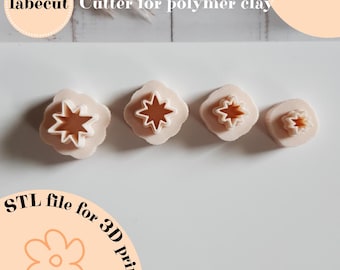 STL Mini North Star cutter | digital file for 3D printer | polymer clay cutter