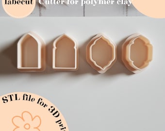 STL Moroccan shapes clay cutters | digital file for 3D printer | polymer clay cutter