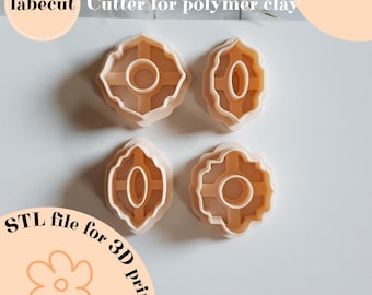 STL Moroccan shapes cutout clay cutters | digital file for 3D printer | polymer clay cutter