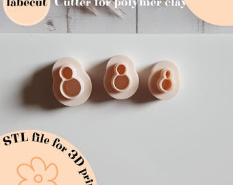 Mini Snowman Clay Cutter STL | 3D Printer File