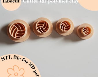 Mini Volleyball Clay Cutter STL | 3D Printer File