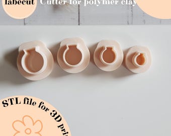 STL Mini vase cutter | digital file for 3D printer | polymer clay cutter