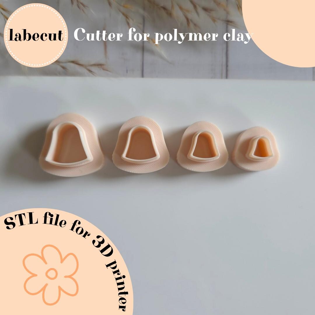 STL Mini Bell Cutter | Digital File for 3D Printer | Polymer Clay ...