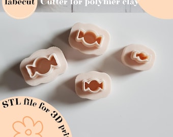 STL Bonbon Candy cutter | digital file for 3D printer | polymer clay cutter
