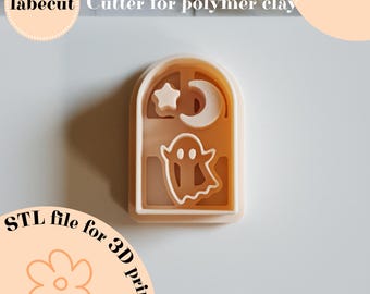 STL Arch Spooky Ghost cutter | digital file for 3D printer | polymer clay cutter