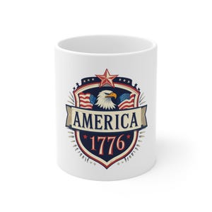 Patriotic 1776 Mug - Perfect for Independence Day, Gift for Veterans, Americana Decor, Coffee Lover, Festive Celebration