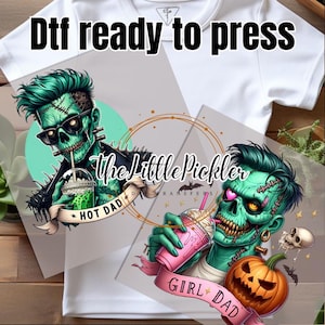 Ready to Press Zombie Dad DTF transfer, Dad Shirt, Zombie dad Sweater, SummerWeen DTF, Popular DTF, Heat press