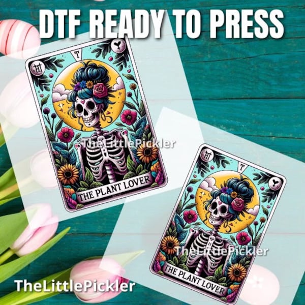 Ready to Press The Plant Lover Tarot Card DTF, Funny DTF, Plant Life, Crazy Plant Lady Transfer, Heat press, Free Commercial Use