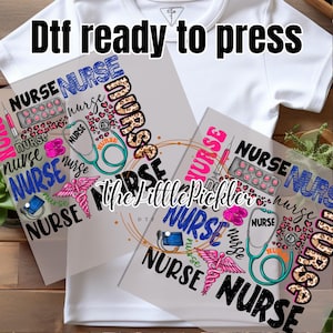 Ready to Press Nurse DTF, Medical Transfer, Hospital Shirt DTF, Nurse school DTF, Education, Graduation dtf, Heat press