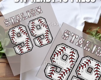 Custom Ready to press Baseball Mama, Matching Back Name and Number Transfer, Sold Separately, Shirt Transfers, Custom Sport