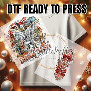Ready to Press Enchanted Christmas DTF, Sleeve Transfer Set, Xmas hp DTF, Heat press, Harry DTF, Apply onto Apparel