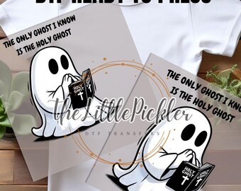 Ready to press Ghost DTF, Holy Ghost Shirt, Ghost Sweater, Sunday Shirt DTF, Heat press, Christian DTF