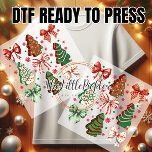Ready to press Xmas Coookies DTF, Baking Vibes Transfer, Cookie Coquette Shirt, Holiday Sweater, Xmas DTF, Heat press, Holiday DTF