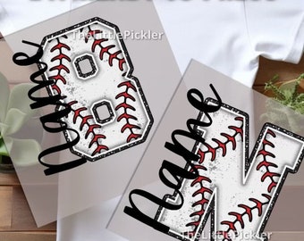 Custom Ready to press Baseball Name and Number Transfer or Name Baseballs DTF, Shirt Transfers, Custom Sport, Baseball DTF