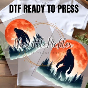 Ready to press Sasquatch DTF, Camping Vibes Transfer, Sightings Sweater, Big foot DTF, Heat press, Sunset DTF transfer