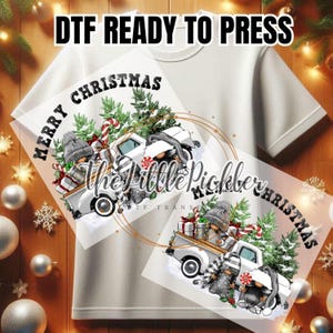 Ready to press Merry Christmas Gnomes DTF, Merry Christmas Transfer, Christmas Shirt, Holiday Sweater, Gnomes DTF, Heat press, Truck DTF
