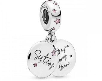 Dangle Charm Forever Sisters Silver Pandora Love and Sisterhood Express Love with Unique Family Charms Popular Gifts for Sisters, Must Have