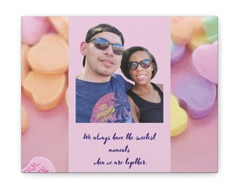 Envoltura de lienzo de San Valentín personalizada