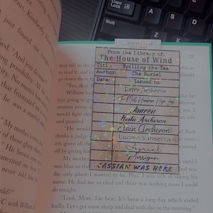 House of Wind Library Record Magnetic Bookmark/ stickers