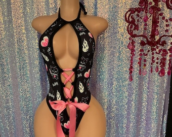 Killer kitty neon one piece alternative girl kawaii