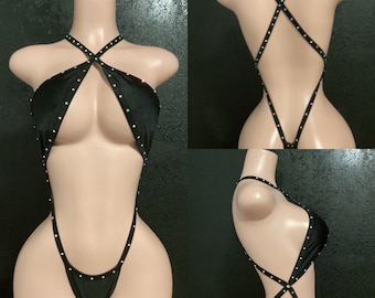 exotic dancewear sling style one piece