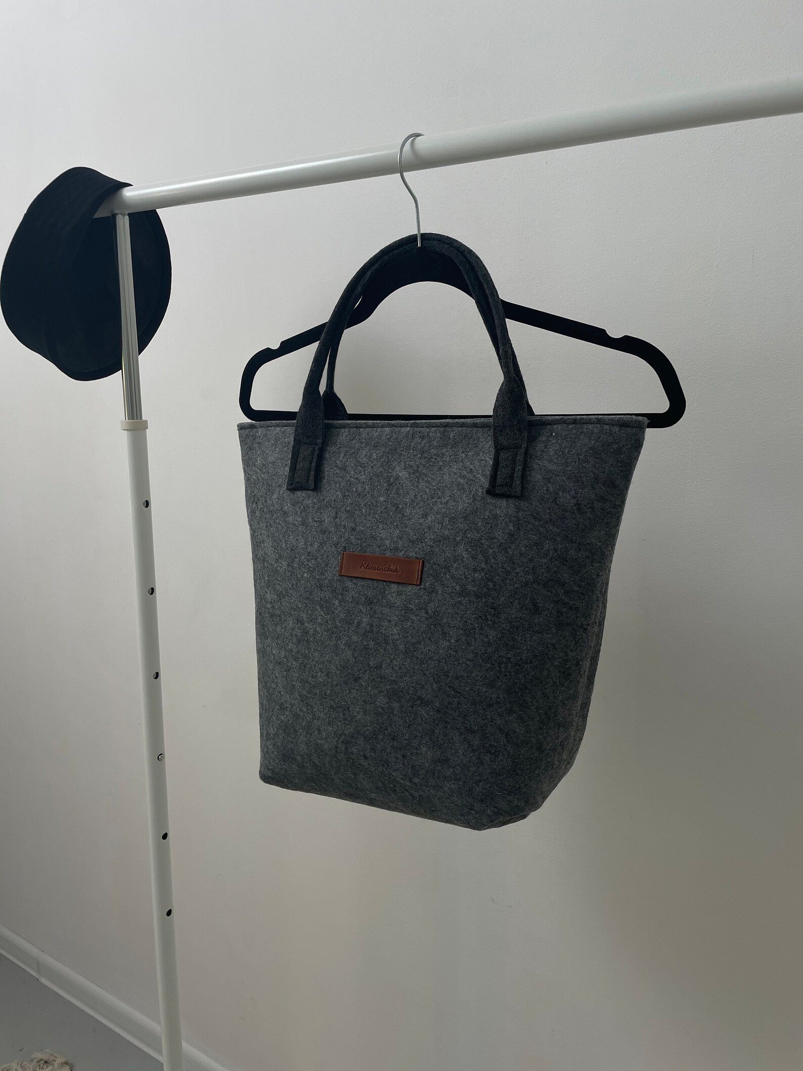 Handmade Felt Bag, Felt Bag, Felt Bag, Black Felt Bag Etsy