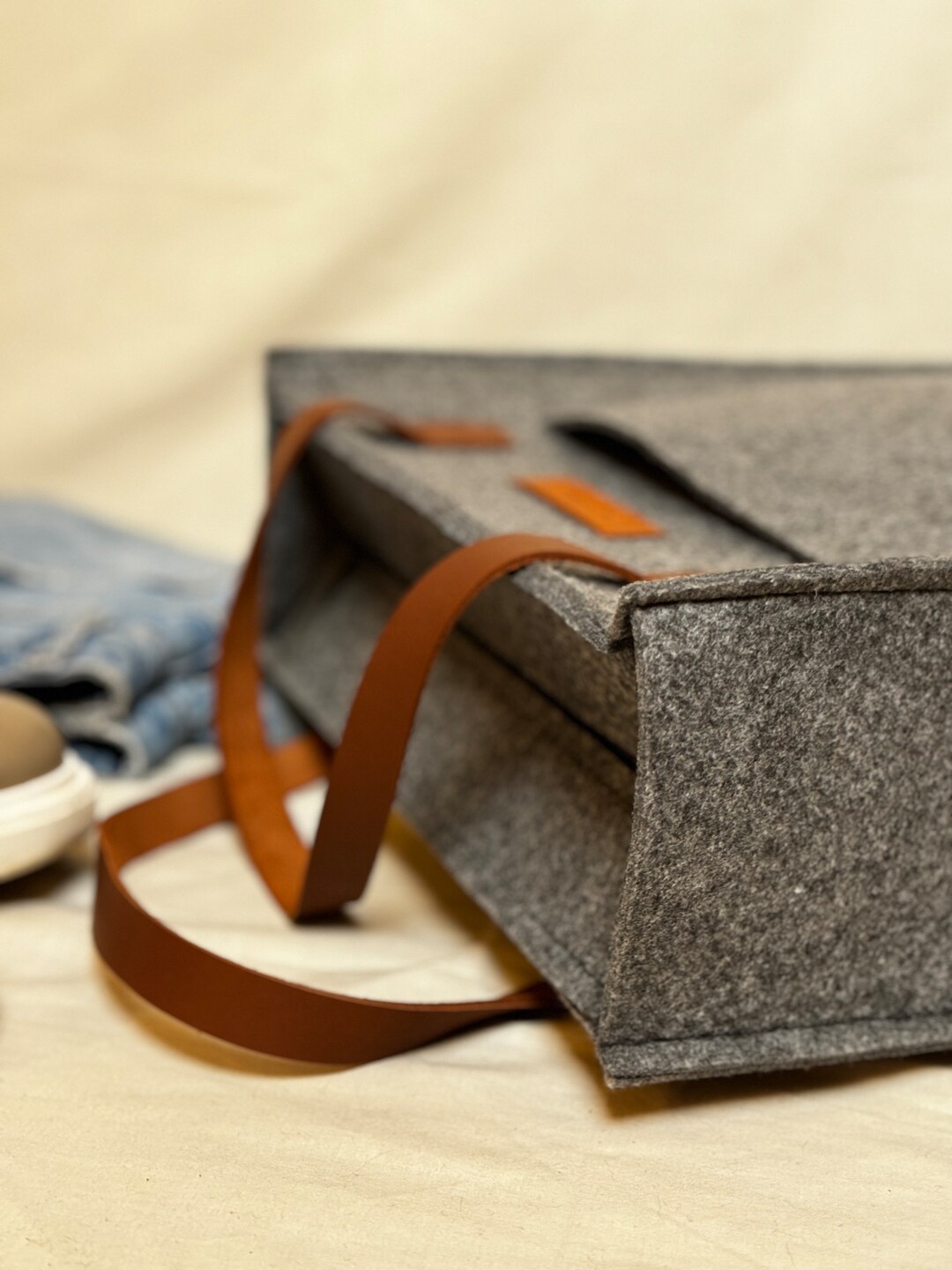 Handmade Felt Bag, Felt Bag, Felt Bag, Black Felt Bag Etsy