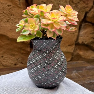 Handmade & Hand-Painted Ceramic Black Vase | Unique Artisan Pottery for Home Décor