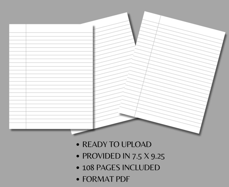 KDP Cover Template for Composition Notebook, KDP Composition Notebook