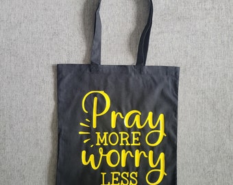 Faithful Inspiration: 100% cotton Lightweight Tote with Faith-based Quote