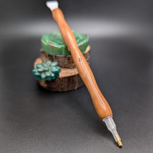 Wood Diamond Painting Pen, Thin, Handcrafted, Dot Art Applicator - Skinny Cherry