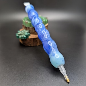 Resin Diamond Painting Pen, Medium, Handcrafted, Dot Art Applicator - Sea Swirl