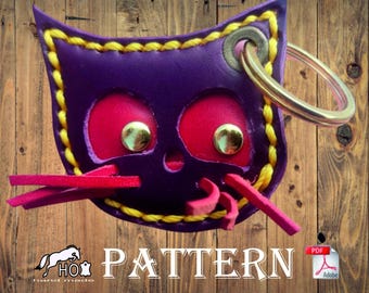 Leather Cat Keychain Pattern (PDF Pattern)