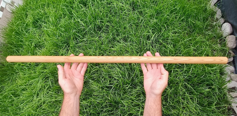 TEKKA BUDO BO Bâton long en plastique marron - 182 cm - Kobudo, Aikido, arts martiaux, BO Jutsu, Bujinkan