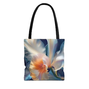 Tote Bag Chic, Floral Bag Gift, Nature Lover Shopping Bag, Flower Design Tote, Birthday Anniversary Gift, Orchid Love Bag, Tropical Floral