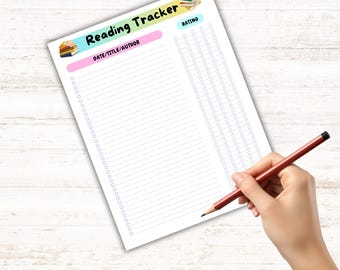 Rastreador de leitura infantil para impressão: Rastreador de livros coloridos (carta EUA, PDF A5)